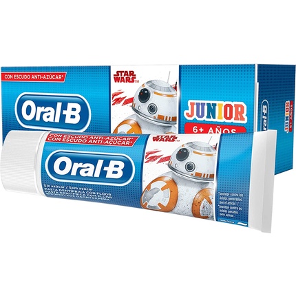 Зубная паста Oral-B Junior «Звездные войны» 75 мл, Oral B зубная щетка oral b junior дисней звездные войны от 6 лет мягкая белый cиний