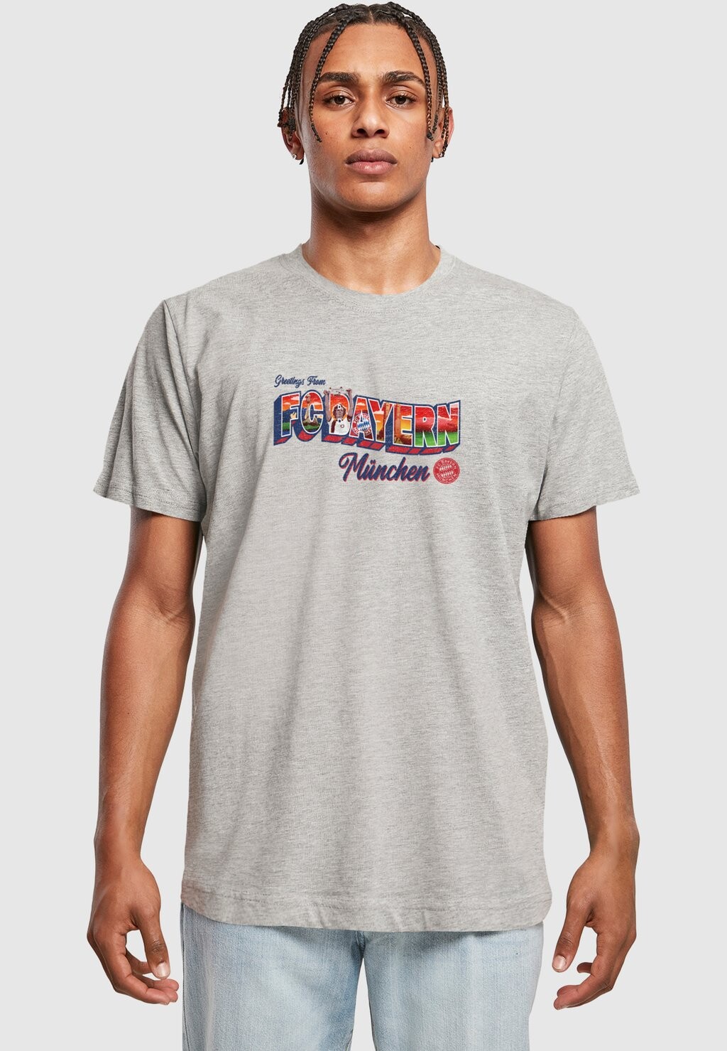 

Team Greetings From Bavaria Round Neck FC Bayern München, цвет heather grey