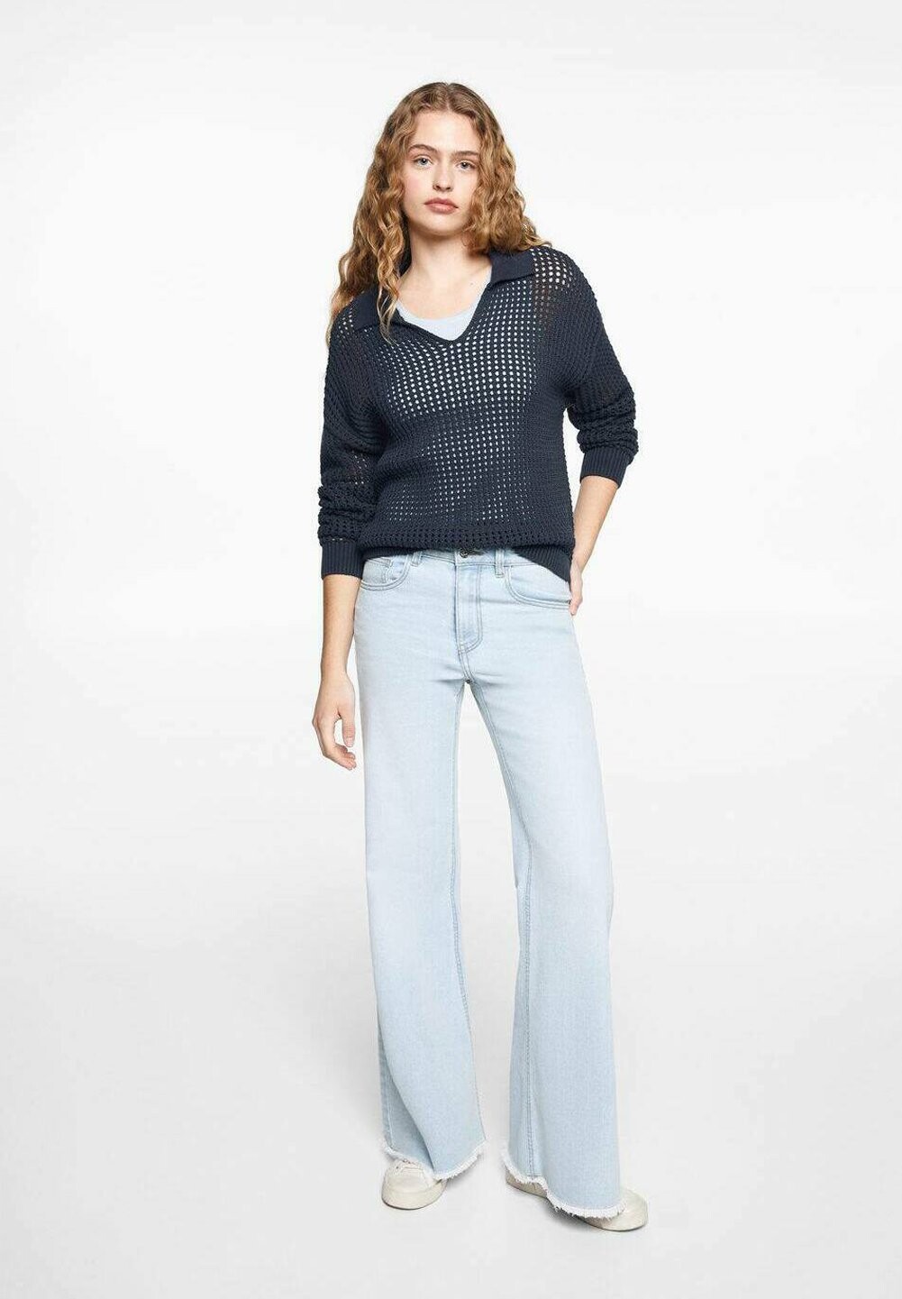 

Расклешенные джинсы WIDEFIT Mango Kids, цвет hellblau