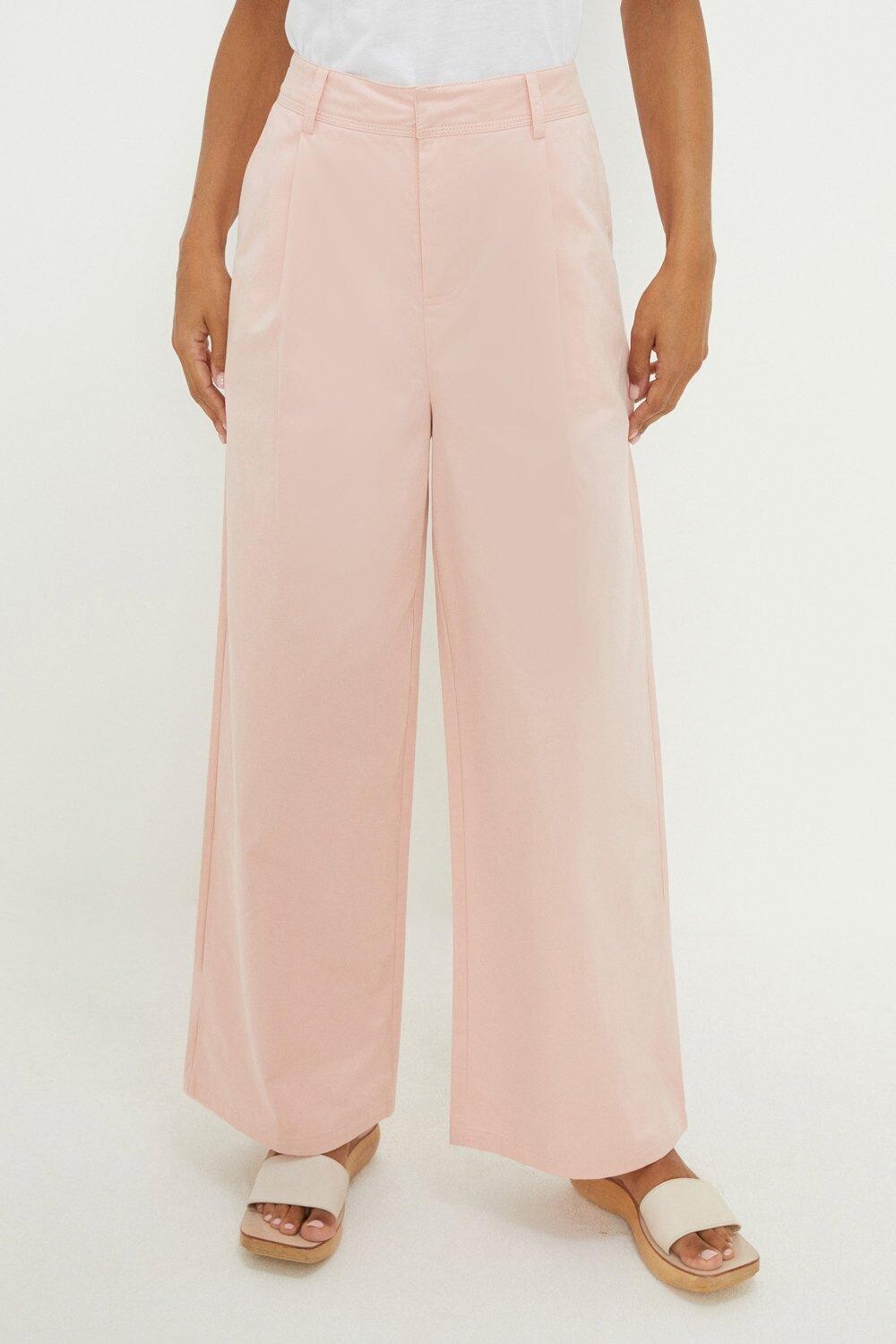 

Широкие хлопковые брюки Dorothy Perkins, розовый