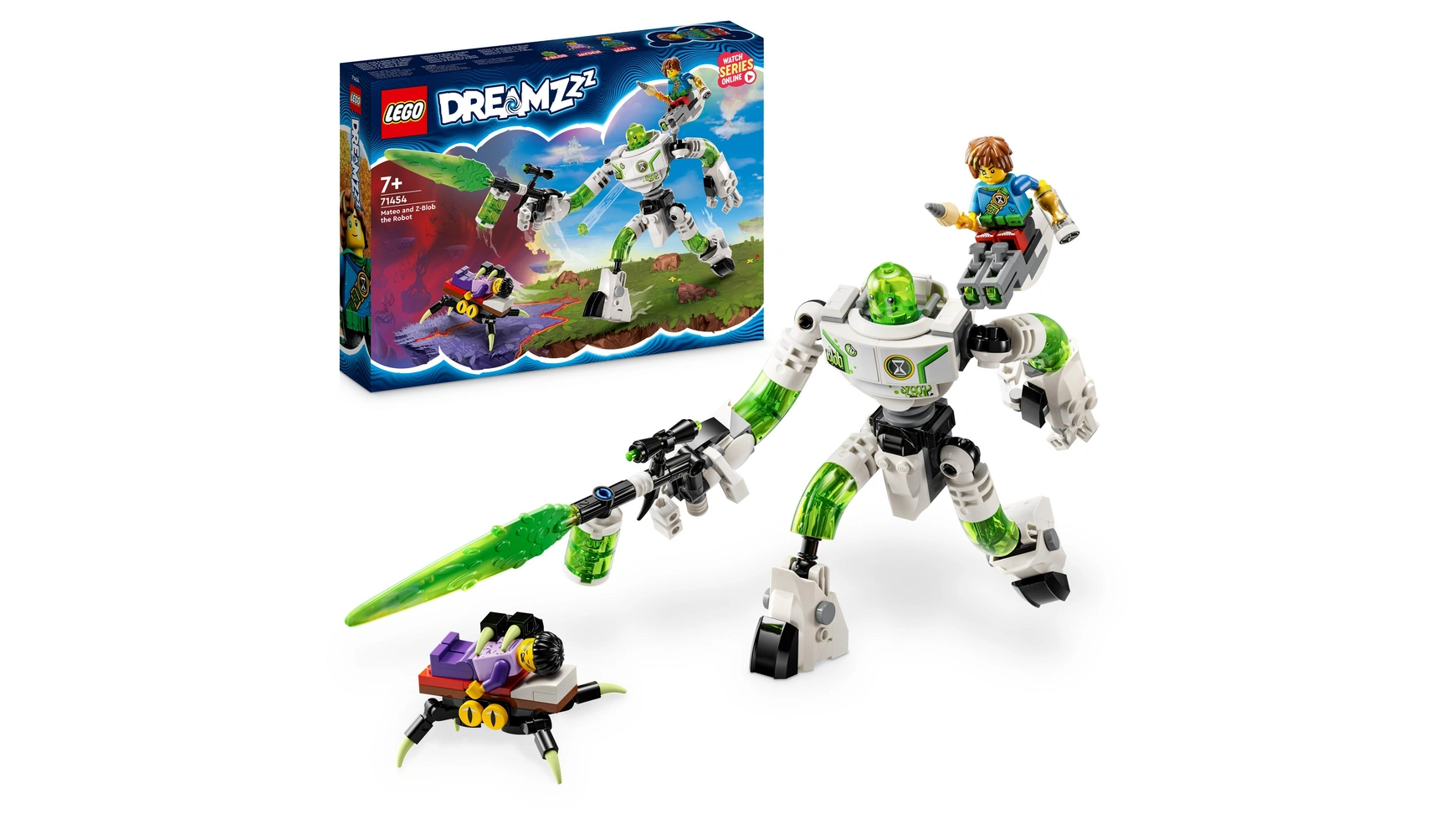 Lego DREAMZzz Матео и робот Z-Blob, персонаж игрушечного телевидения lego dreamzzz фантастический домик на дереве соберите 2 типа модели