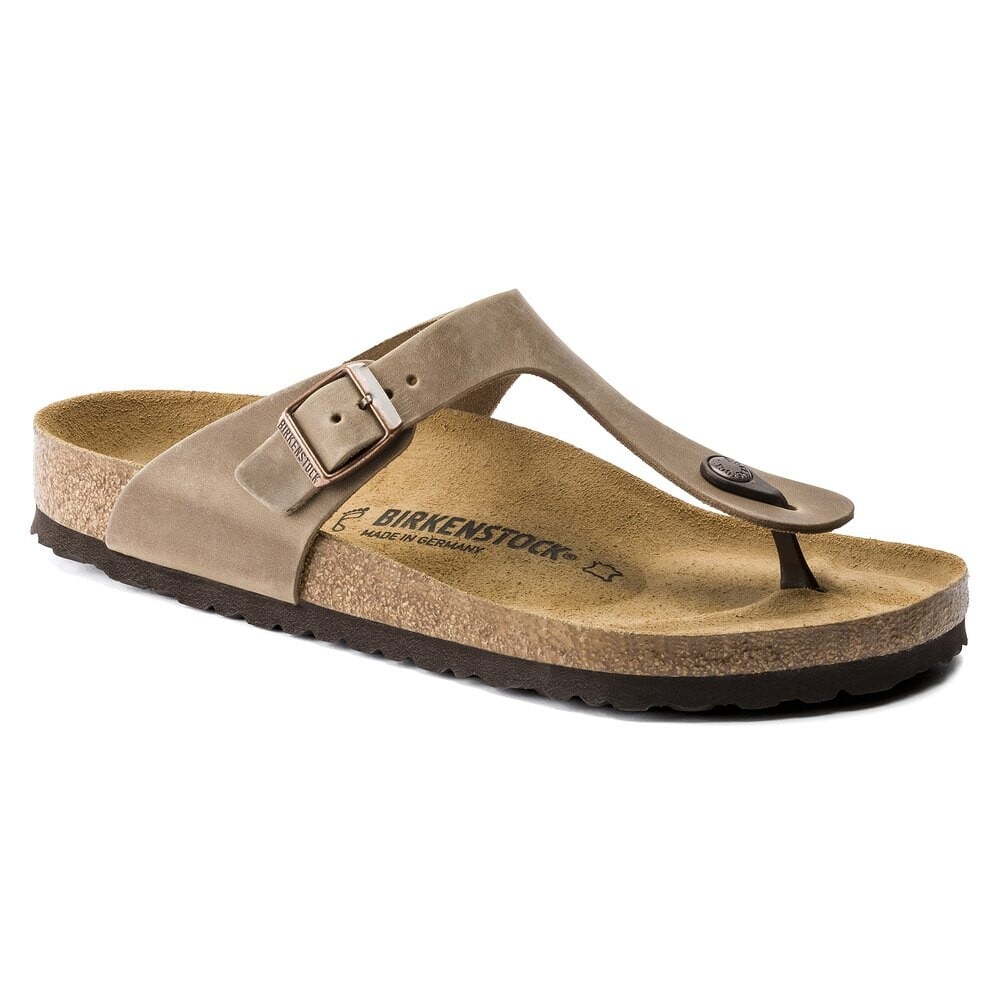 

Сандалии Birkenstock Gizeh Oiled Leather, золотой