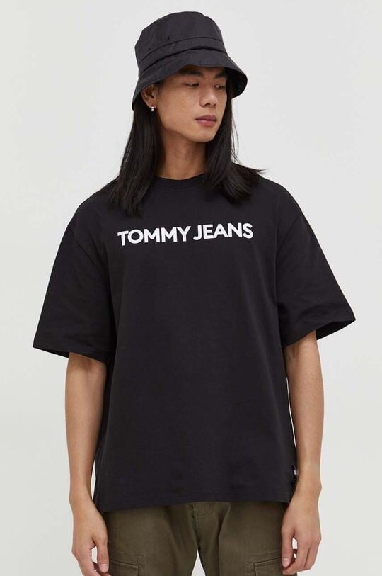 

Хлопковая футболка Tommy Jeans, черный