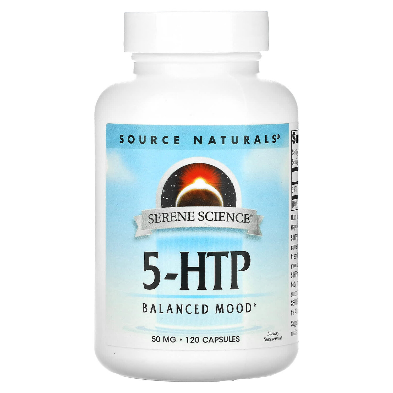 

5-HTP, 50 мг, 120 капсул, Source Naturals