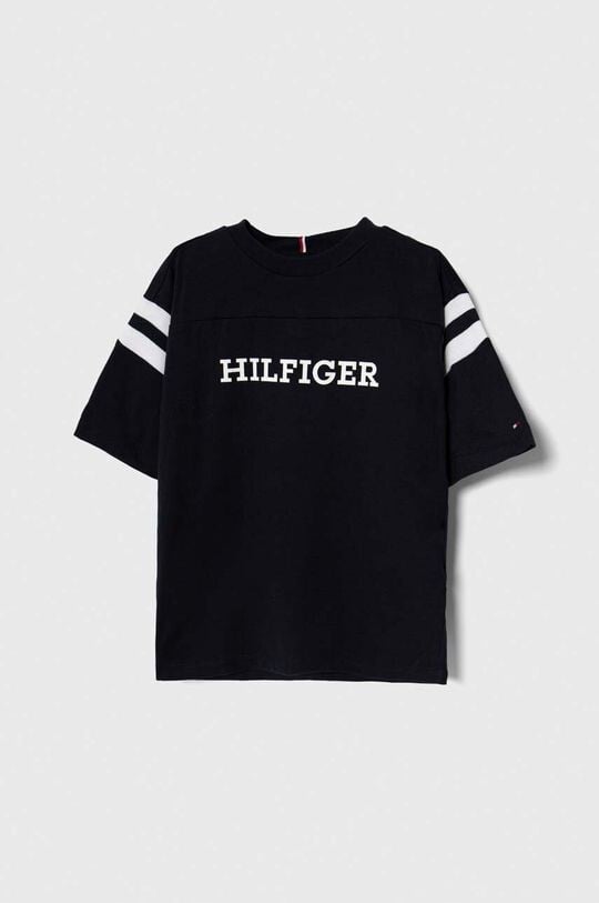 

Детская хлопковая футболка Tommy Hilfiger, темно-синий