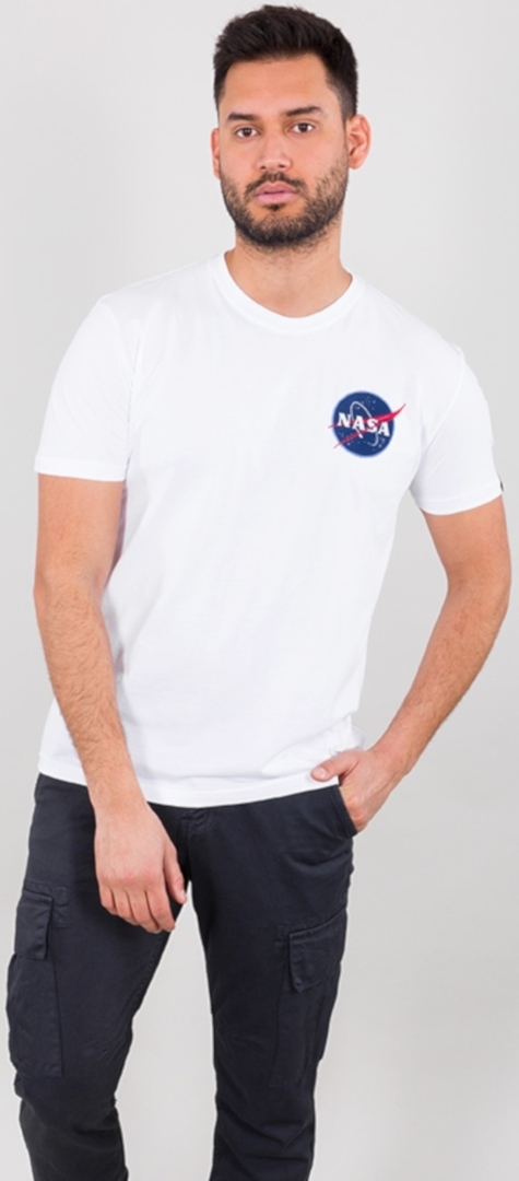 Футболка Alpha Industries Space Shuttle, белая мужская футболка alpha industries nasa space shuttle белый размер s