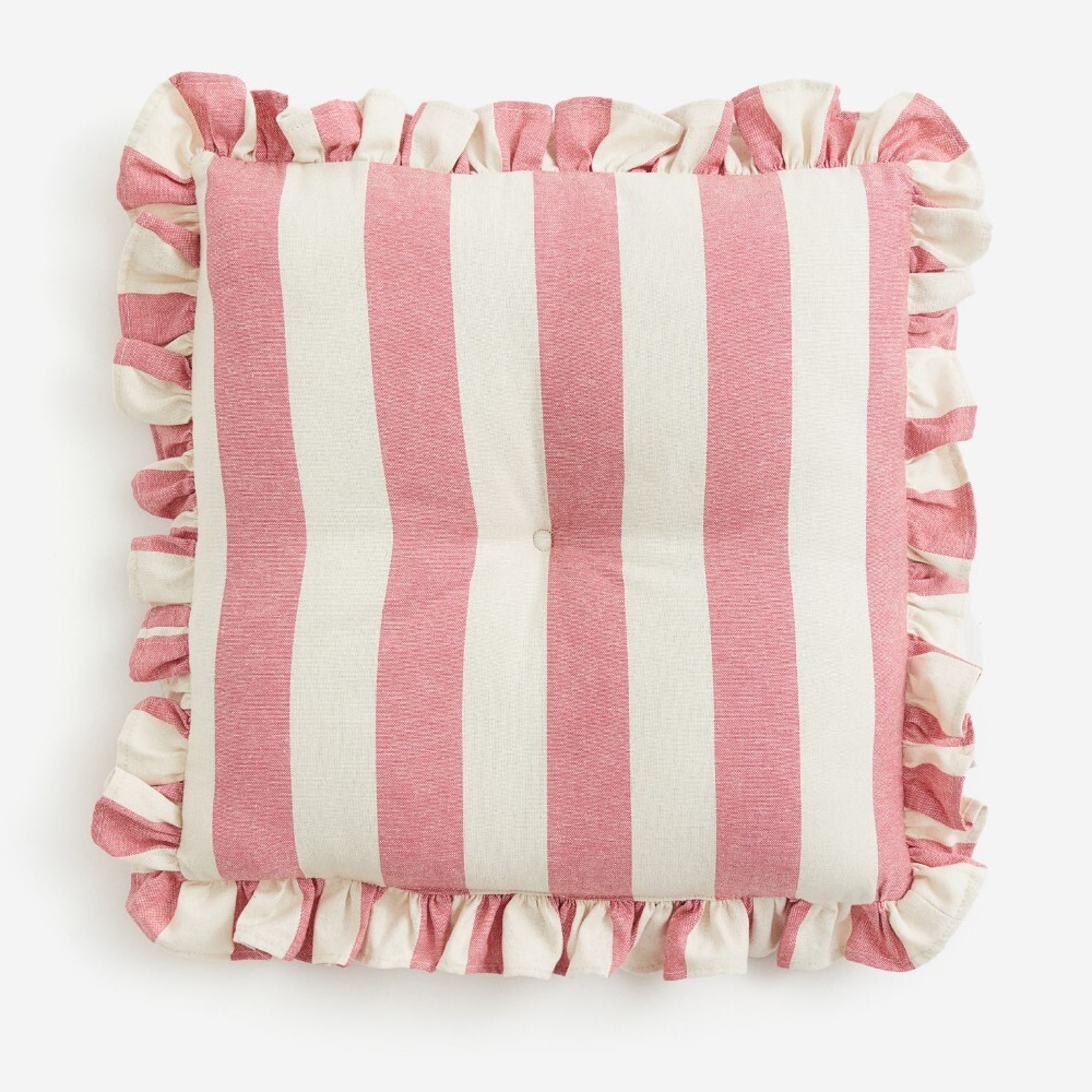 

Подушка на стул H&M Home Ruffle-trimmed Cotton, розовый