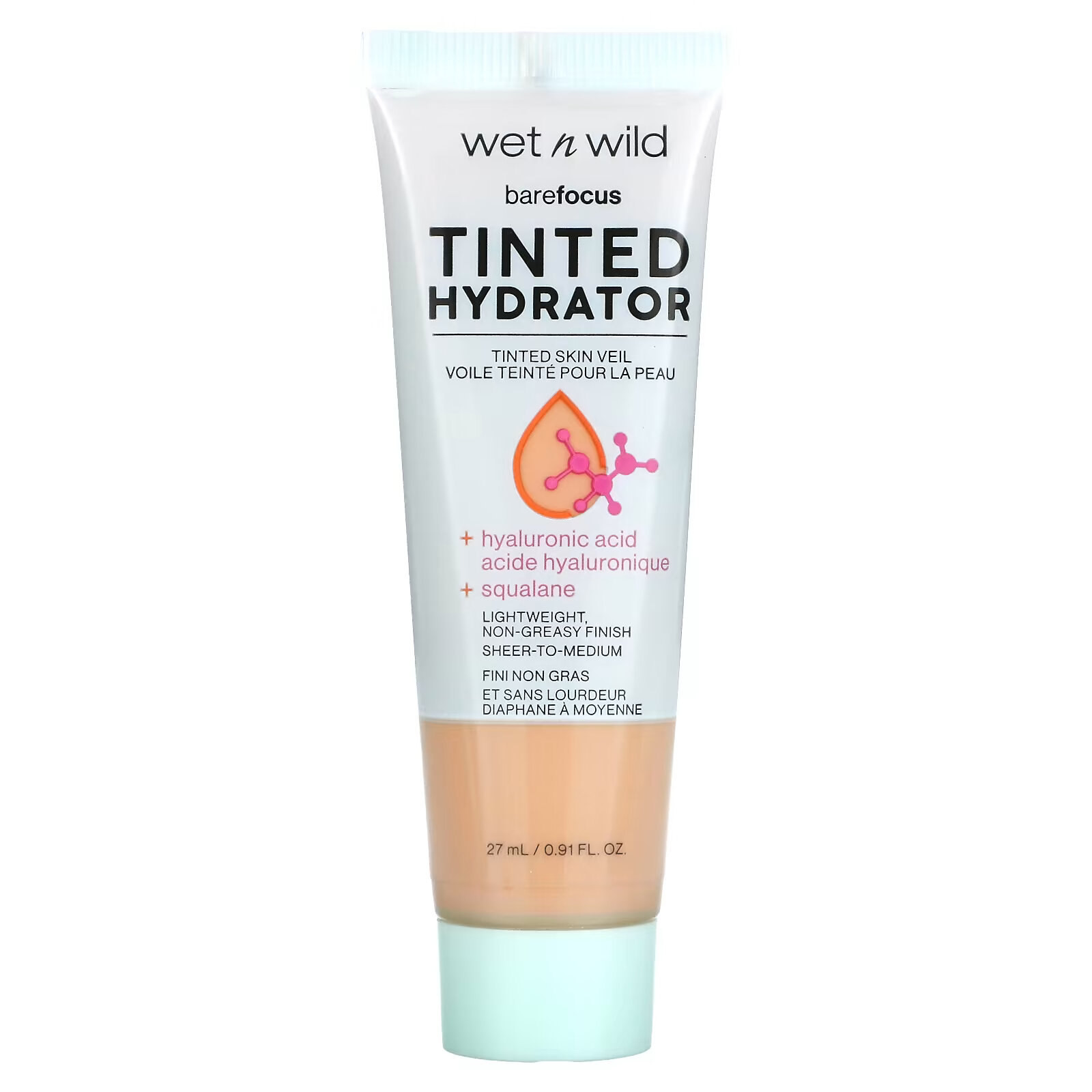 Wet n Wild, Barefocus, увлажняющий тональный крем, светлый, 27 мл (0,91 жидк. Унции) - фото