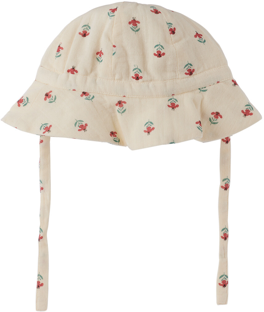 

Бежевая панама с цветочным принтом Baby Baby Petit Bateau