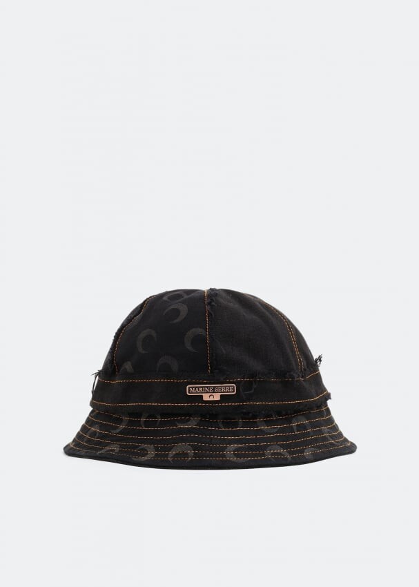 

Шляпа MARINE SERRE Moon denim panelled bell hat, черный