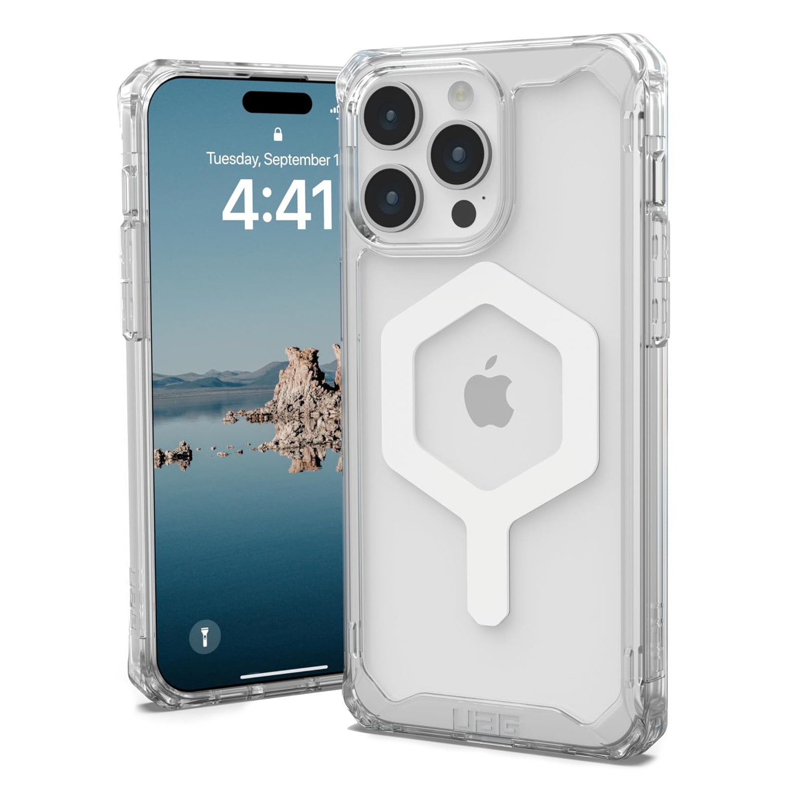 Чехол UAG Plyo для iPhone 15 Pro Max, Ice/White – купить с доставкой из-за  рубежа через платформу «CDEK.Shopping»