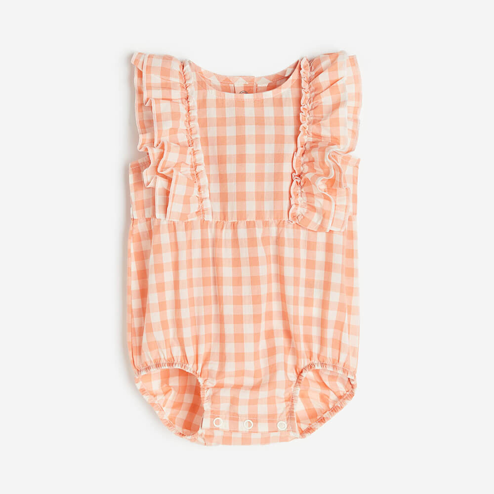 

Комбинезон H&M Flounce-trimmed Romper, абрикос