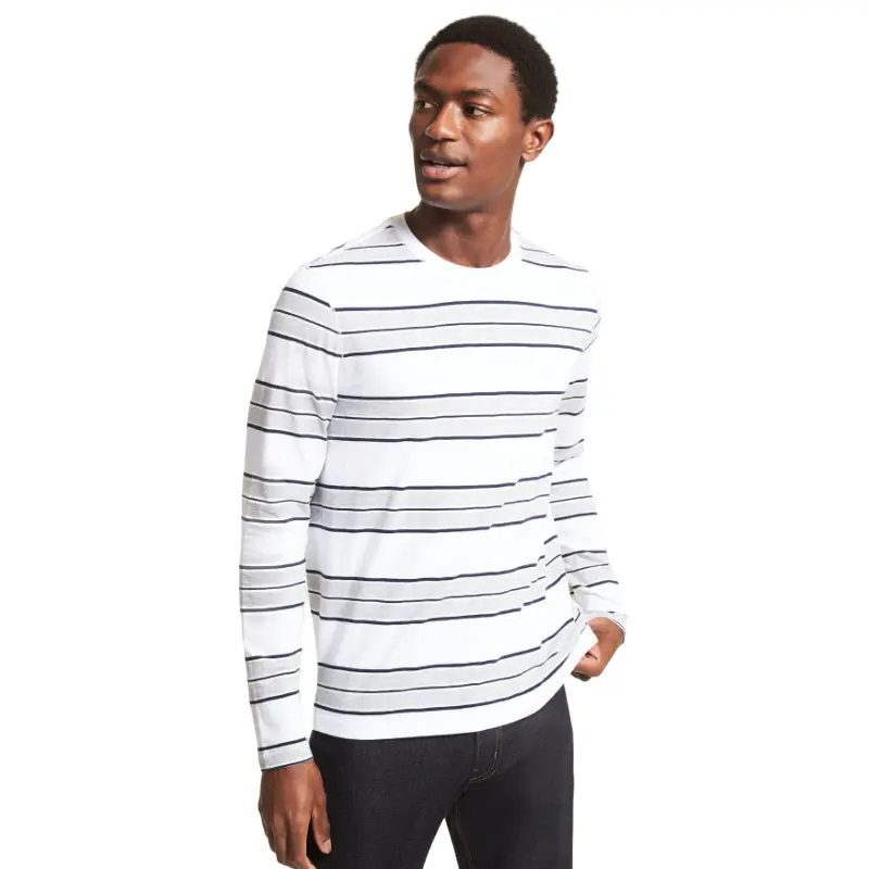 

Лонгслив Michael Kors Striped Cotton Jersey, белый
