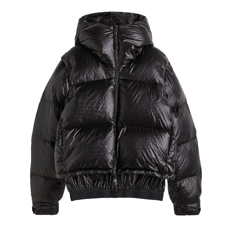 

Пуховик H&M Detachable Sleeve Down Ski, черный