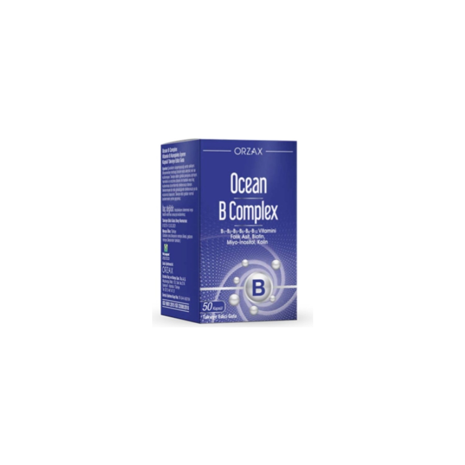 Комплекс добавок Orzax Ocean B, 50 капсул комплекс добавок orzax ocean b complex supplementary food 50 капсул
