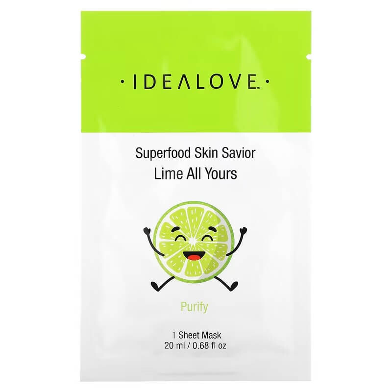 

Косметическая тканевая маска Idealove лайм, 1 шт