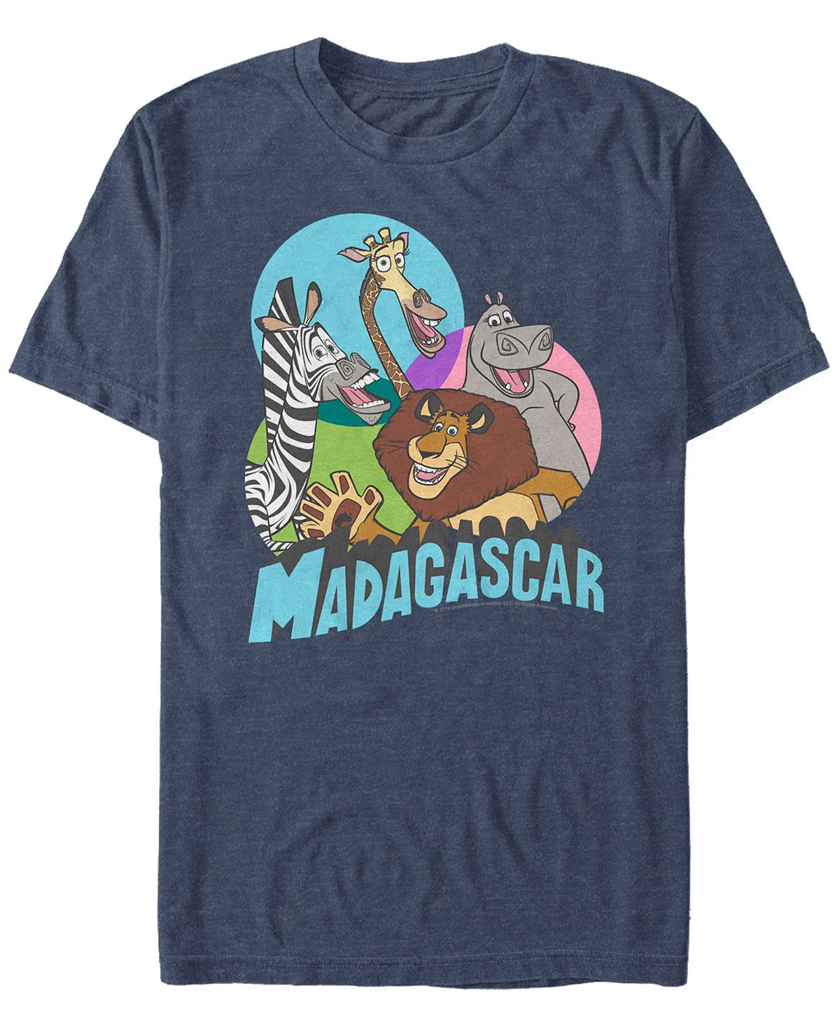 Мадагаскар мужская футболка с коротким рукавом animal venn diagram Fifth Sun, мульти