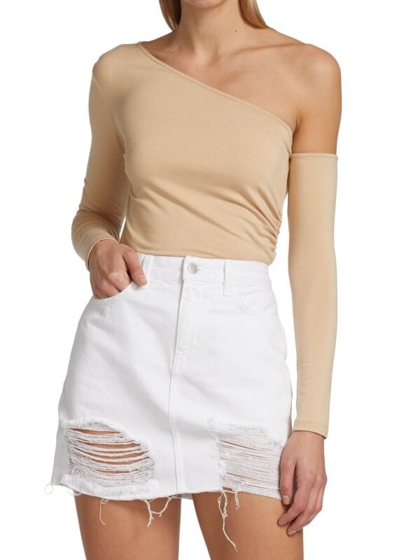 

Топ L'AGENCE Hattie на одно плечо, beige