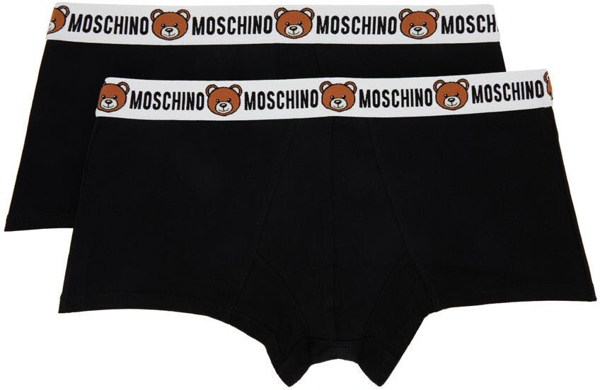 

Черные хлопковые трусы-боксеры Moschino