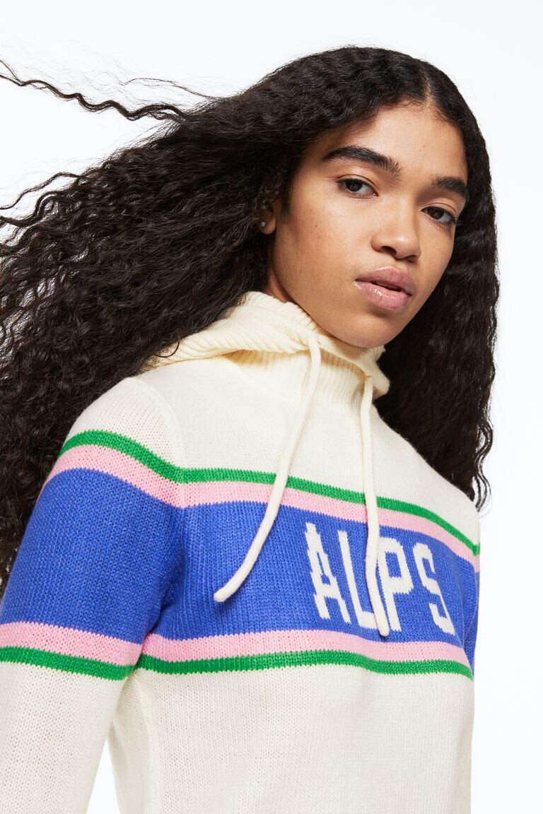 

Свитер с круглым вырезом H&M, крем/альпы, Серый