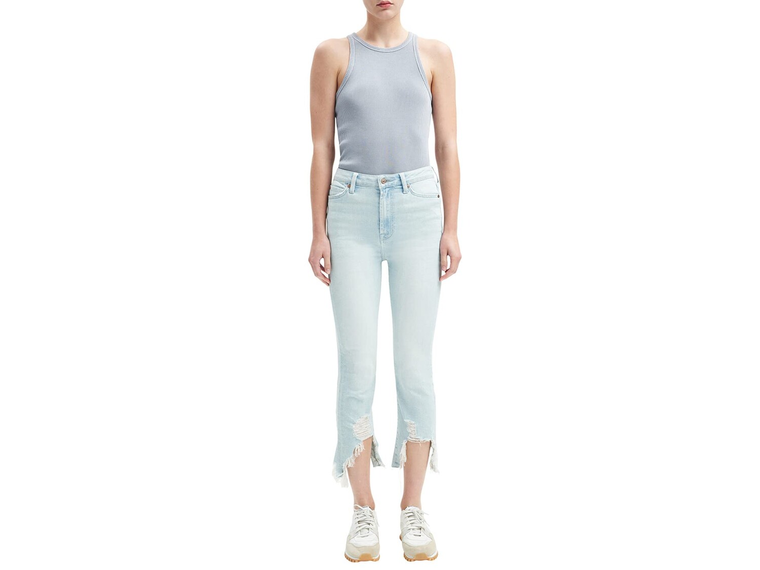 

Джинсы 7 For All Mankind, High-Waisted Slim Kick Frayhem in Sun Blue