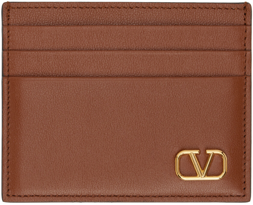 

Коричневый картхолдер с логотипом VLogo Signature Valentino Garavani