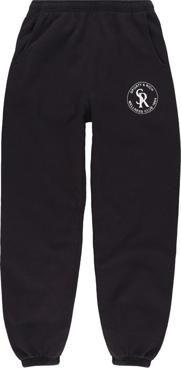 

Брюки Sporty & Rich S&R Sweatpants 'Faded Black/White', черный