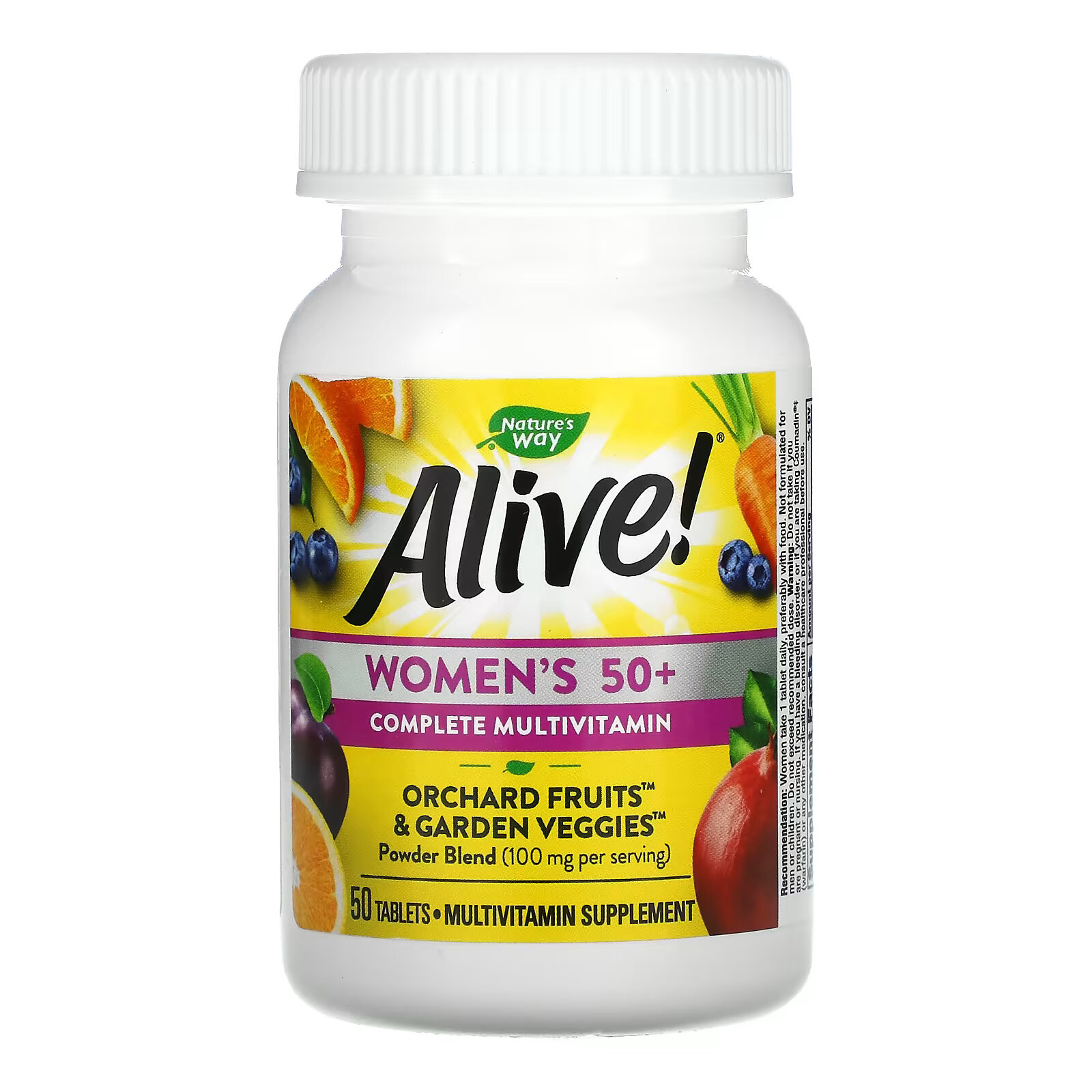 Nature's Way Alive мультивитаминный комплекс для женщин, 50 таблеток ultamins мультивитаминный комплекс для женщин старше 50 лет с коэнзимом q10 грибами ферментами овощами и ягодами 60 растительных капсул