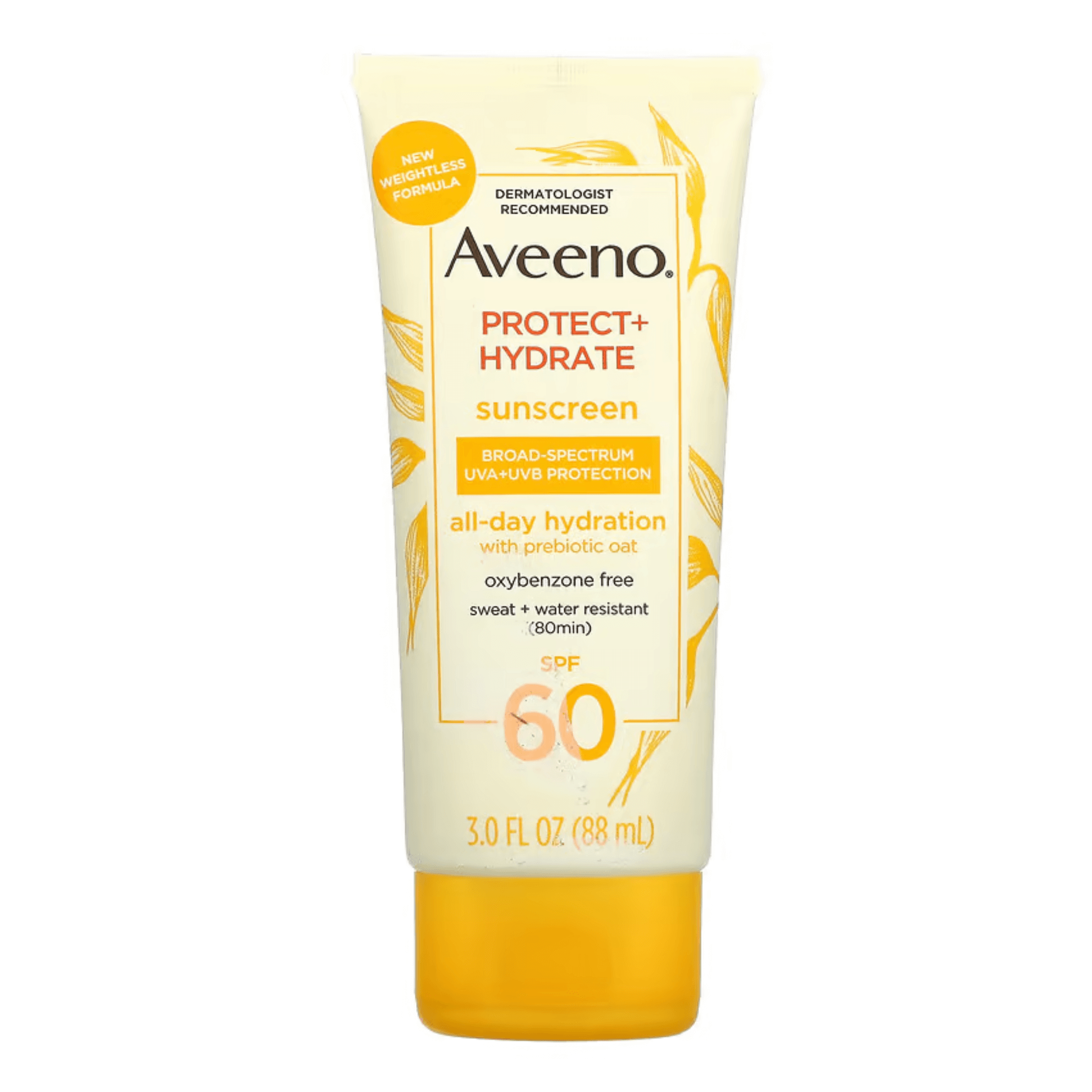Солнцезащитный крем Aveeno Protect + Hydrate SPF 60, 88 мл aveeno protect hydrate солнцезащитный крем spf 60 354 мл 12 жидк унций