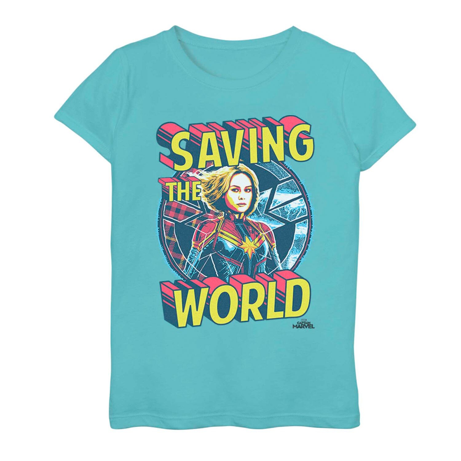

Футболка с рисунком Marvel Captain Marvel Save The World для девочек 7–16 лет Marvel