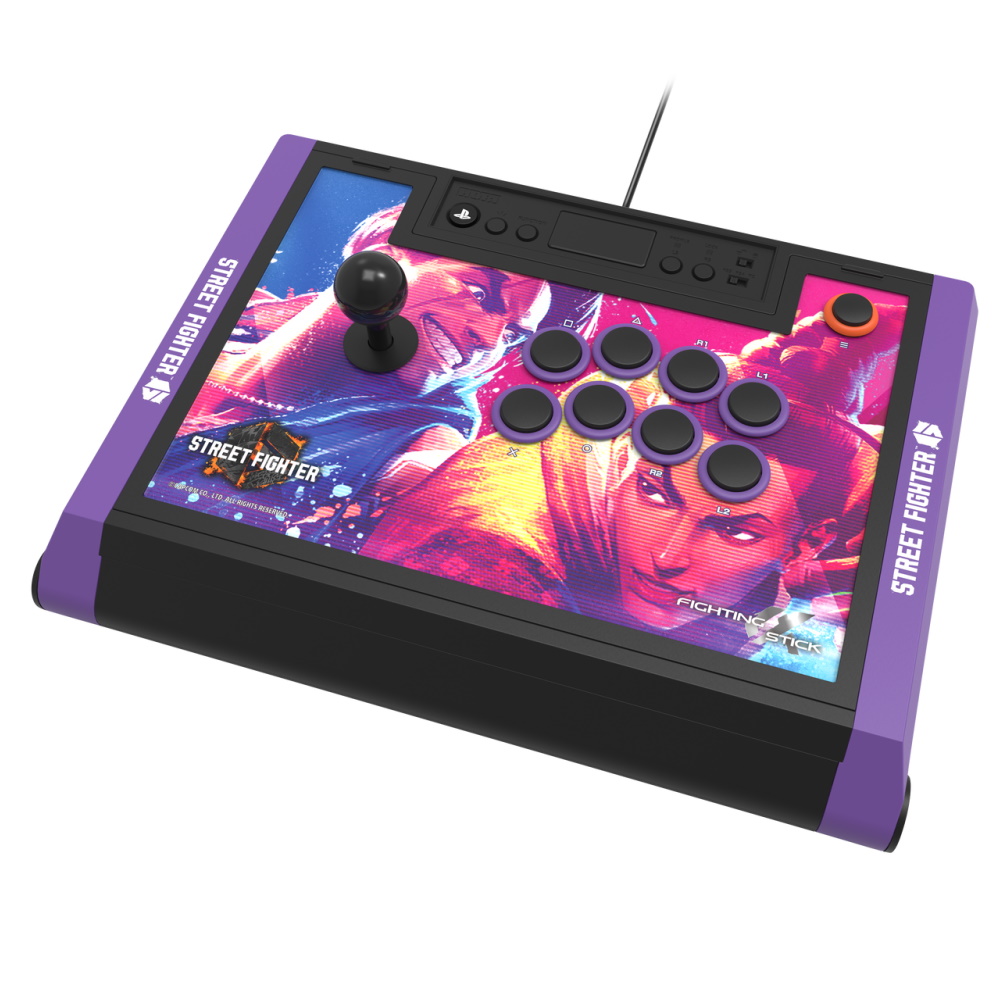 Аркадный контроллер HORI Fighting Stick α (Street Fighter 6 версия), фиолетовый