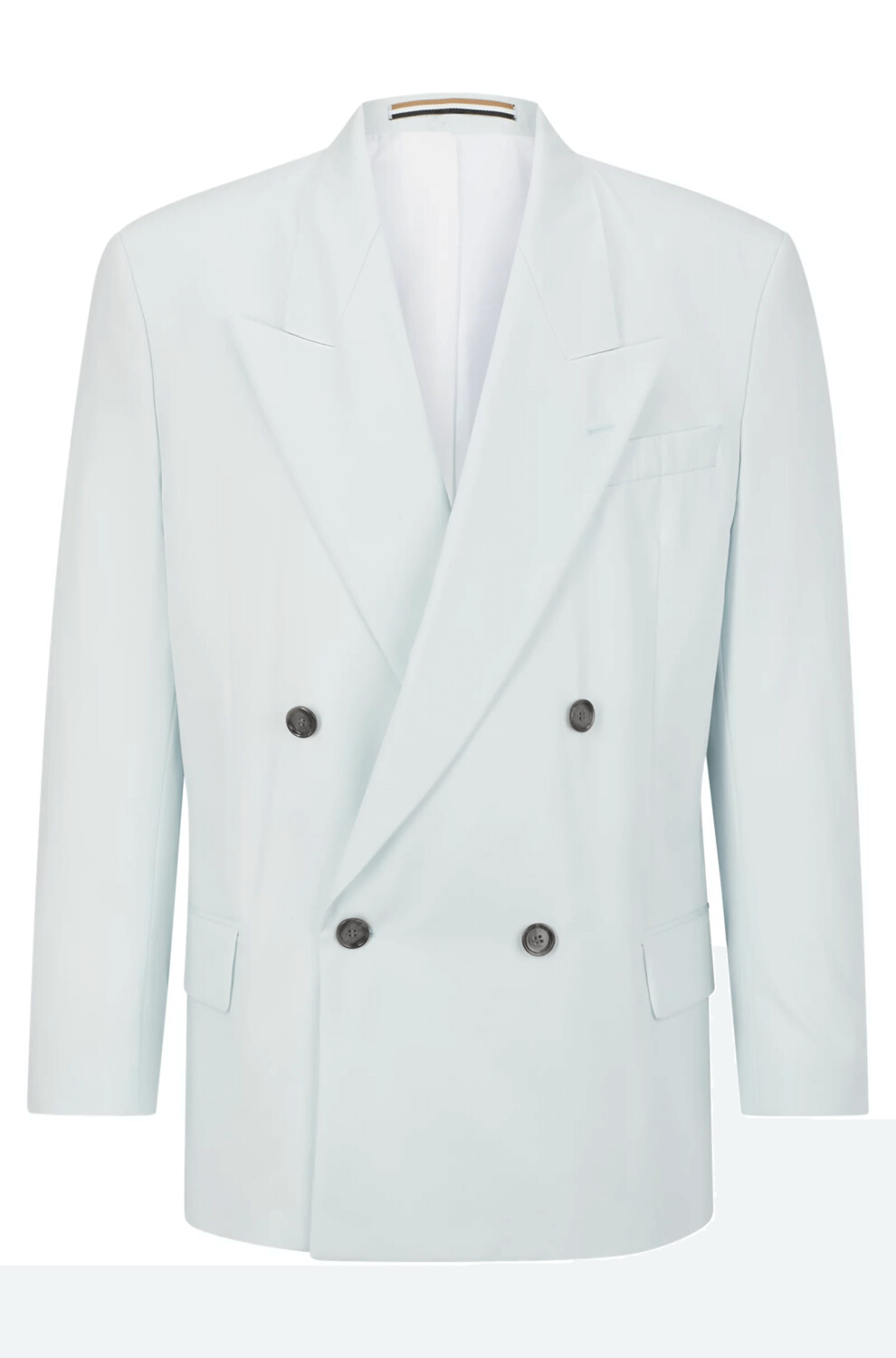 

Пиджак свободного кроя Hugo Boss Gender-Neutral Cotton Twill, светло-голубой