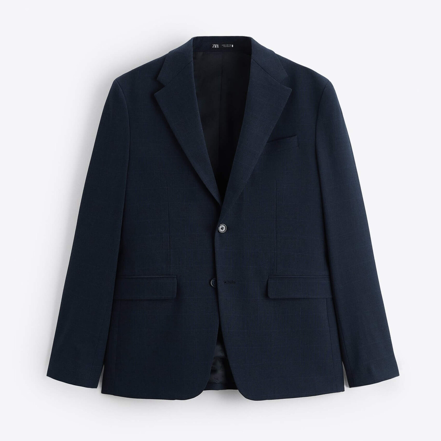 

Пиджак Zara Checked Suit Blazer, ярко-синий