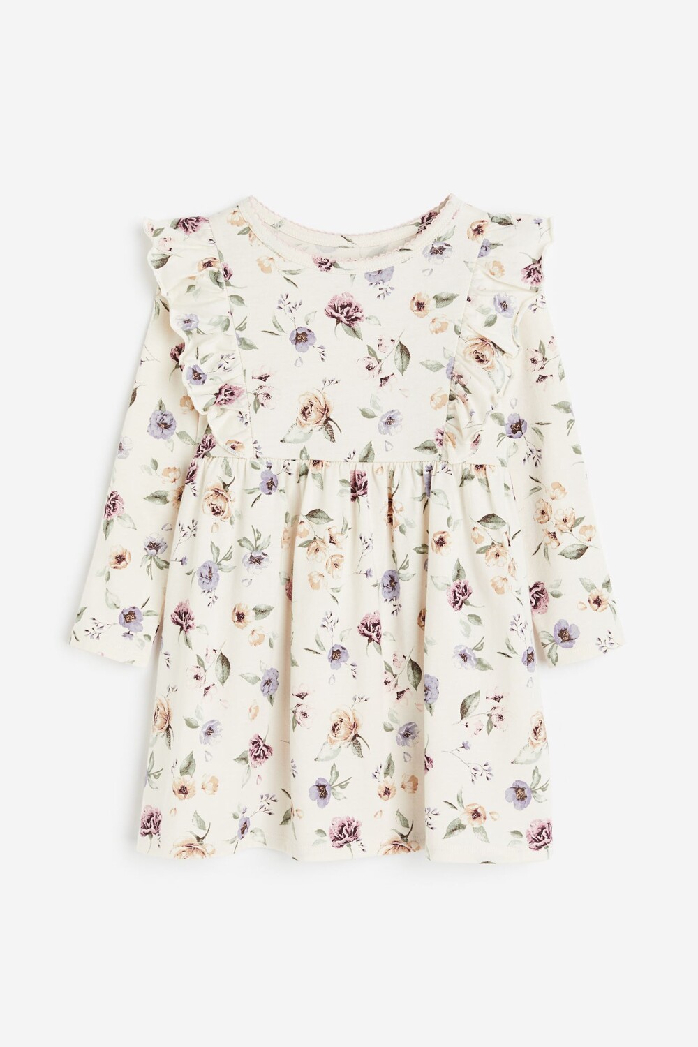 

Платье H&M Jersey, молочный/цветочный