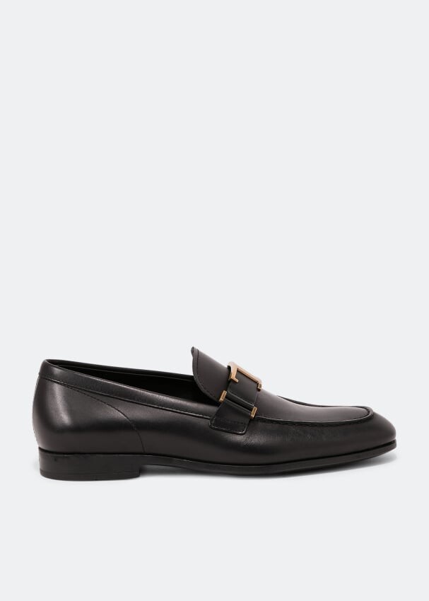 

Лоферы TOD'S Leather loafers, черный