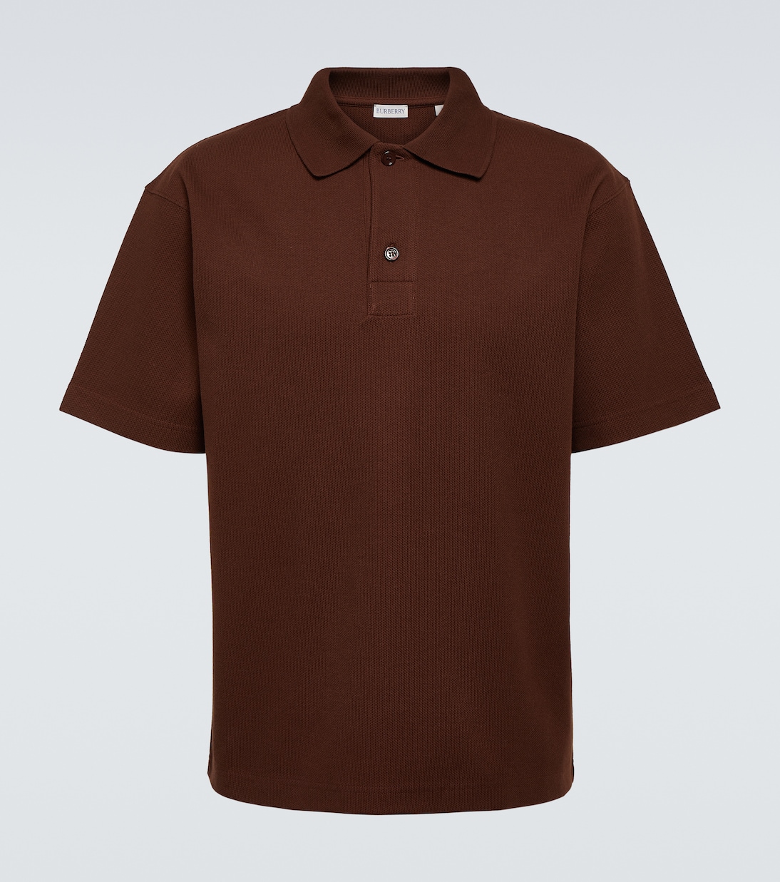Рубашка-поло ekd из хлопка Burberry, коричневый