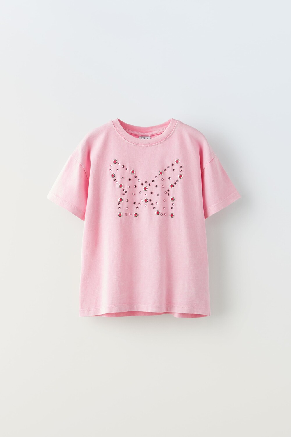 

Футболка с аппликацией сердце Zara, розовый