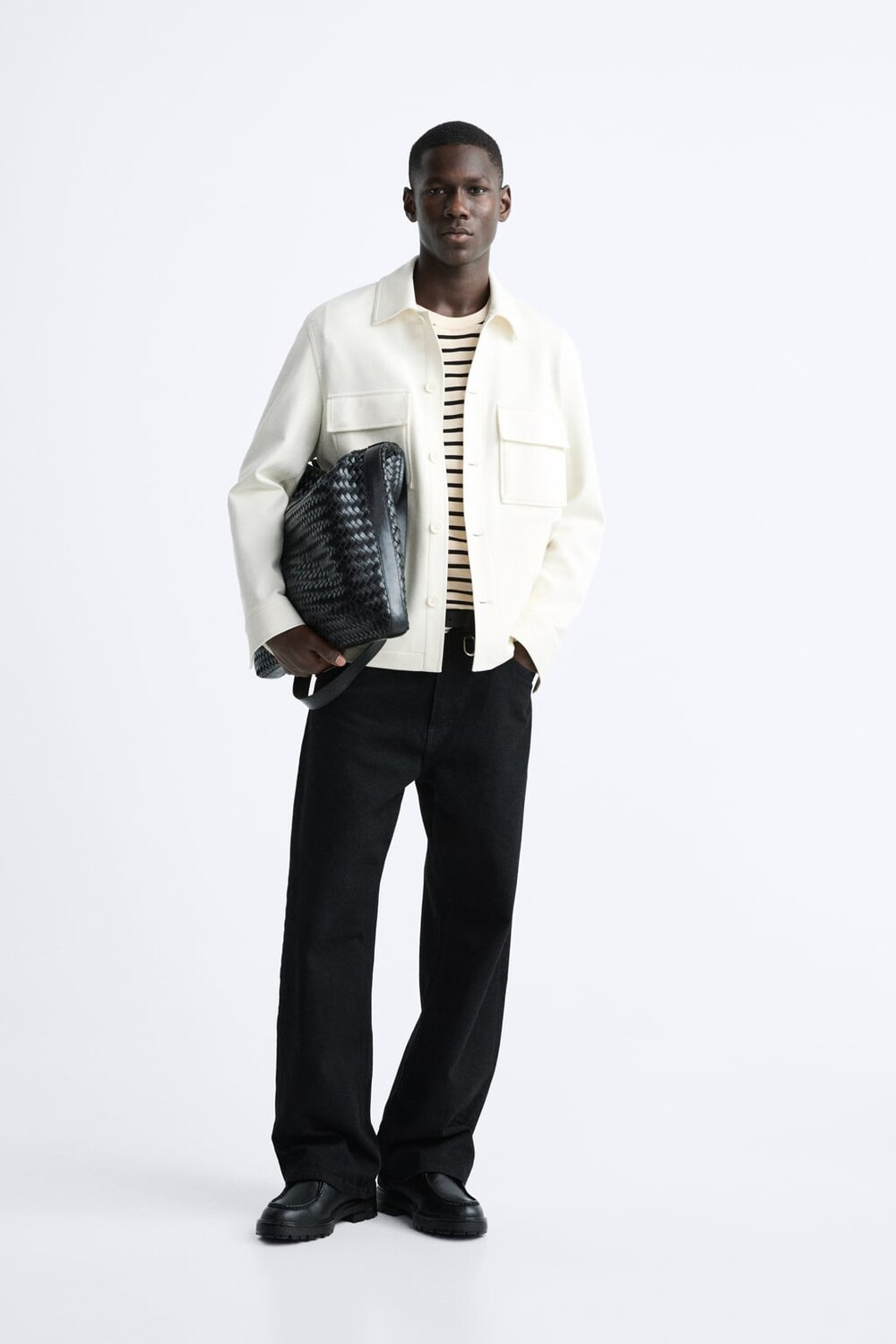

Рубашка с карманами ZARA, белый