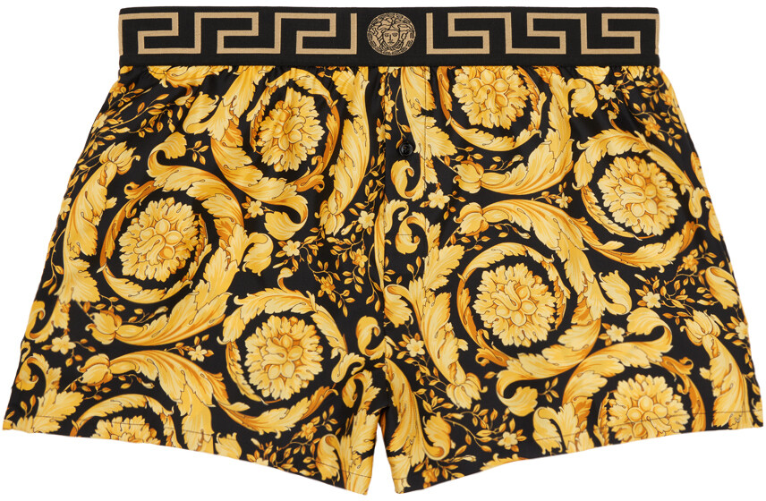 

Черные боксеры Barocco Versace Underwear