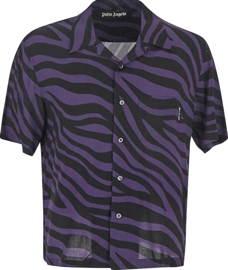 

Рубашка Palm Angels Zebra Print Bowling Shirt 'Purple/Black', фиолетовый