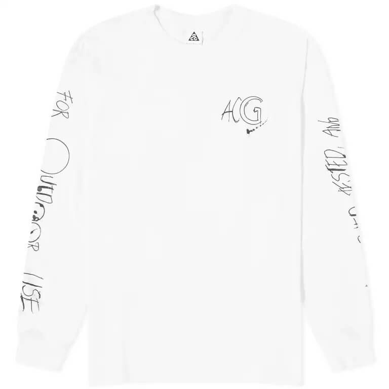 Футболка с длинным рукавом Nike ACG, белый