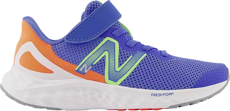 

Кроссовки New Balance Fresh Foam Arishi v4 Bungee Lace Little Kid Wide 'Bright Lapis Neon Dragonfly', синий