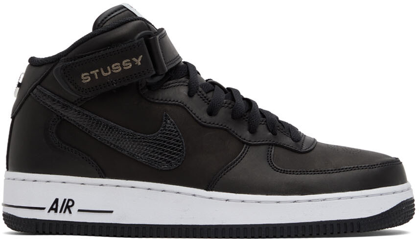

Черные кроссовки Stüssy Edition Air Force 1 '07 Mid SP Nike