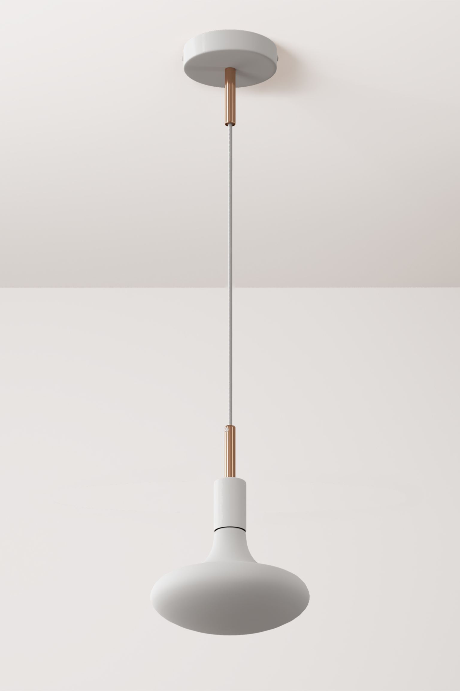 Потолочный светильник Creative Cables Metal, белый/медный потолочный светильник 3х60вт е27 размер 54x13x28 см