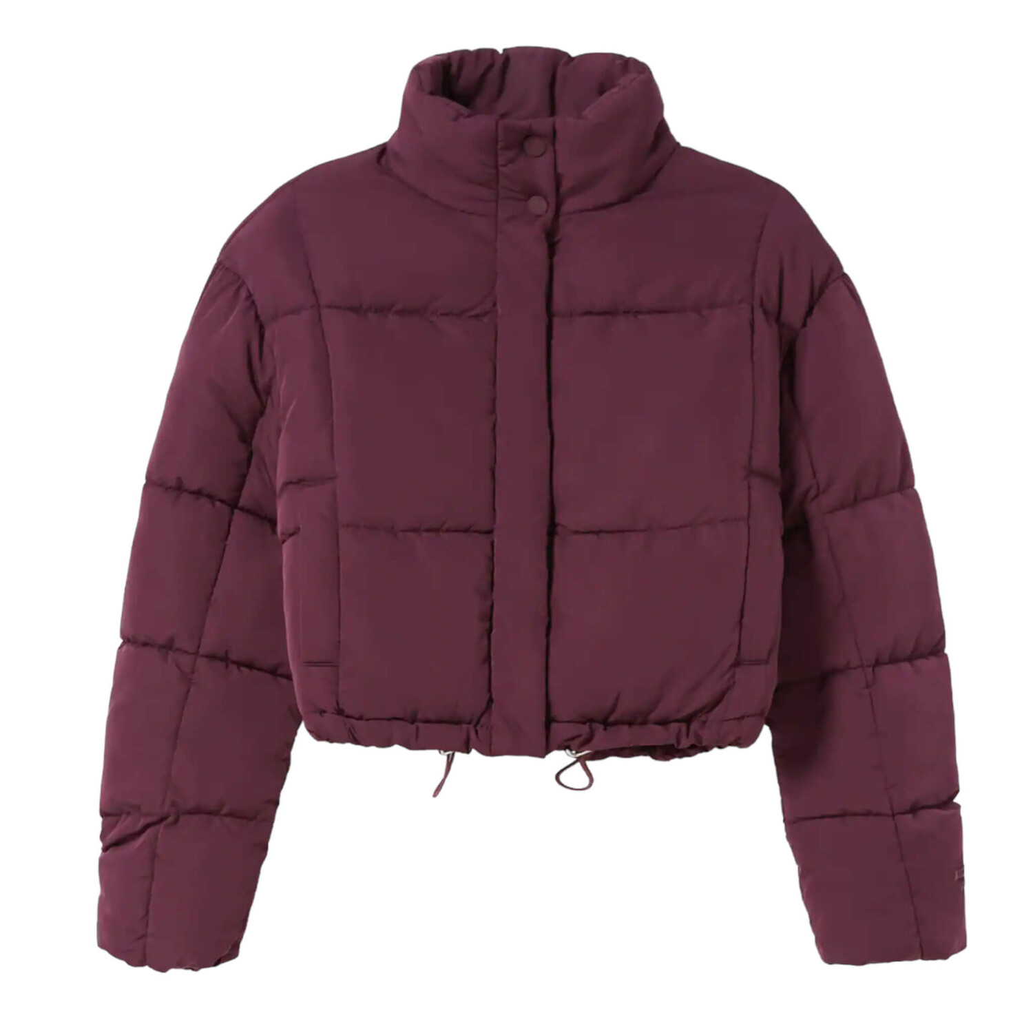 

Пуховик Bershka Short Puffer, бордовый