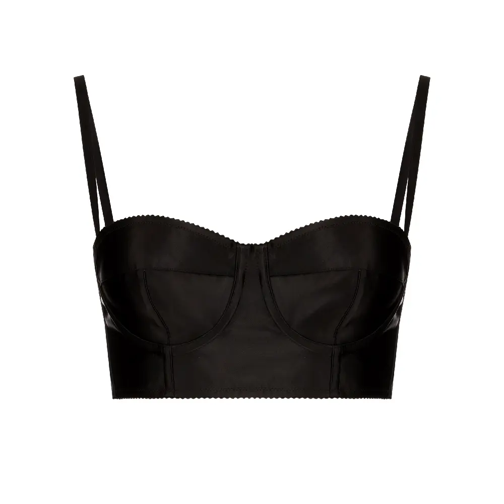 

Атласный топ-бюстье Dolce & Gabbana, черный