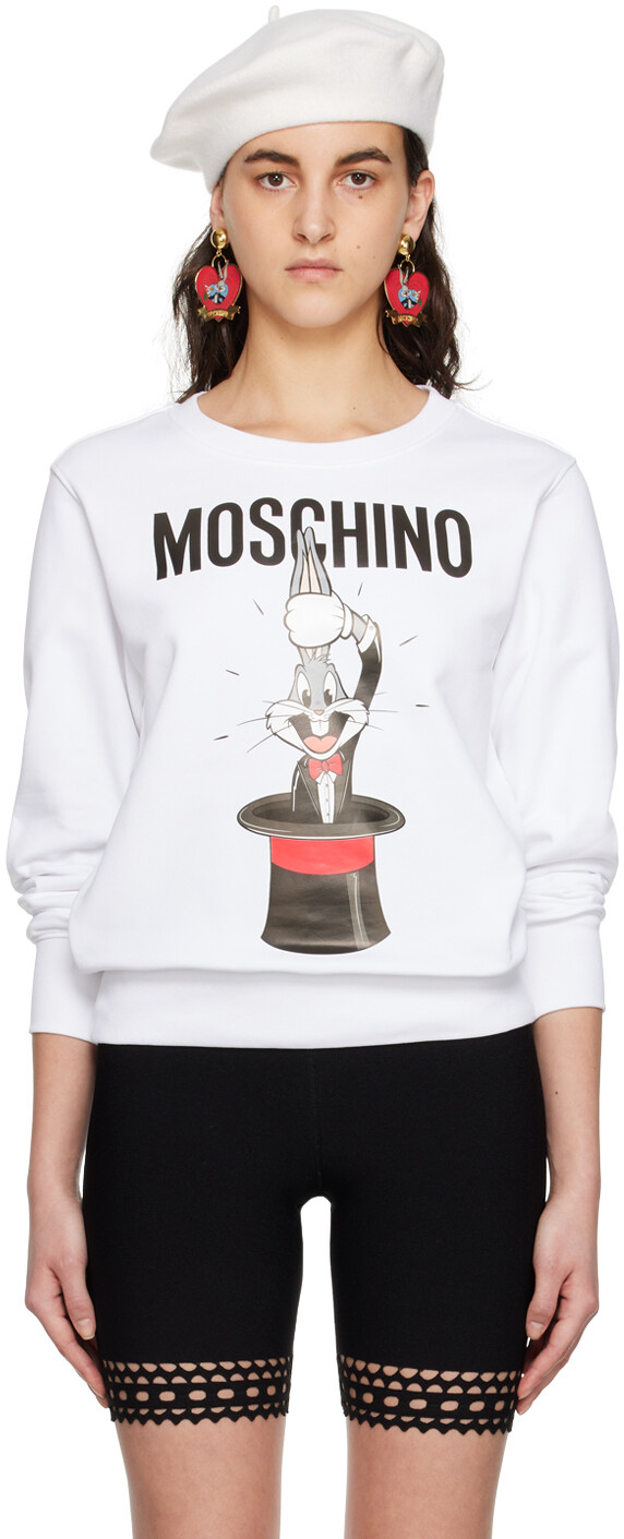 

Белая толстовка Bugs Bunny Moschino, Белый