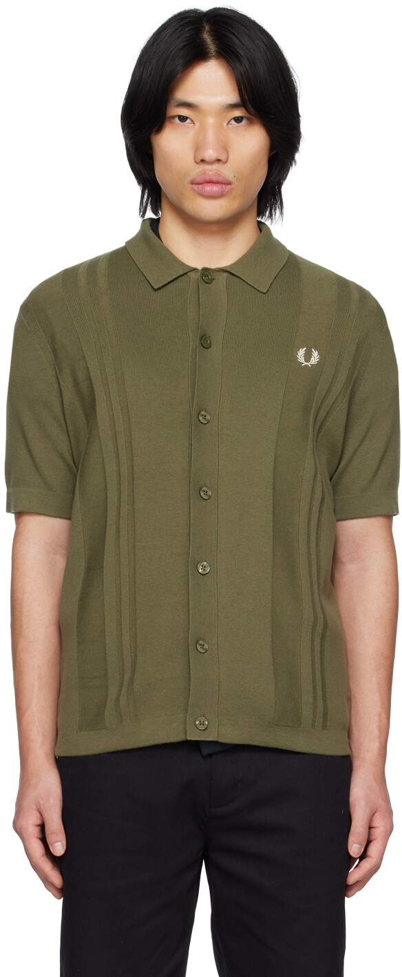

Зеленая рубашка на пуговицах Fred Perry