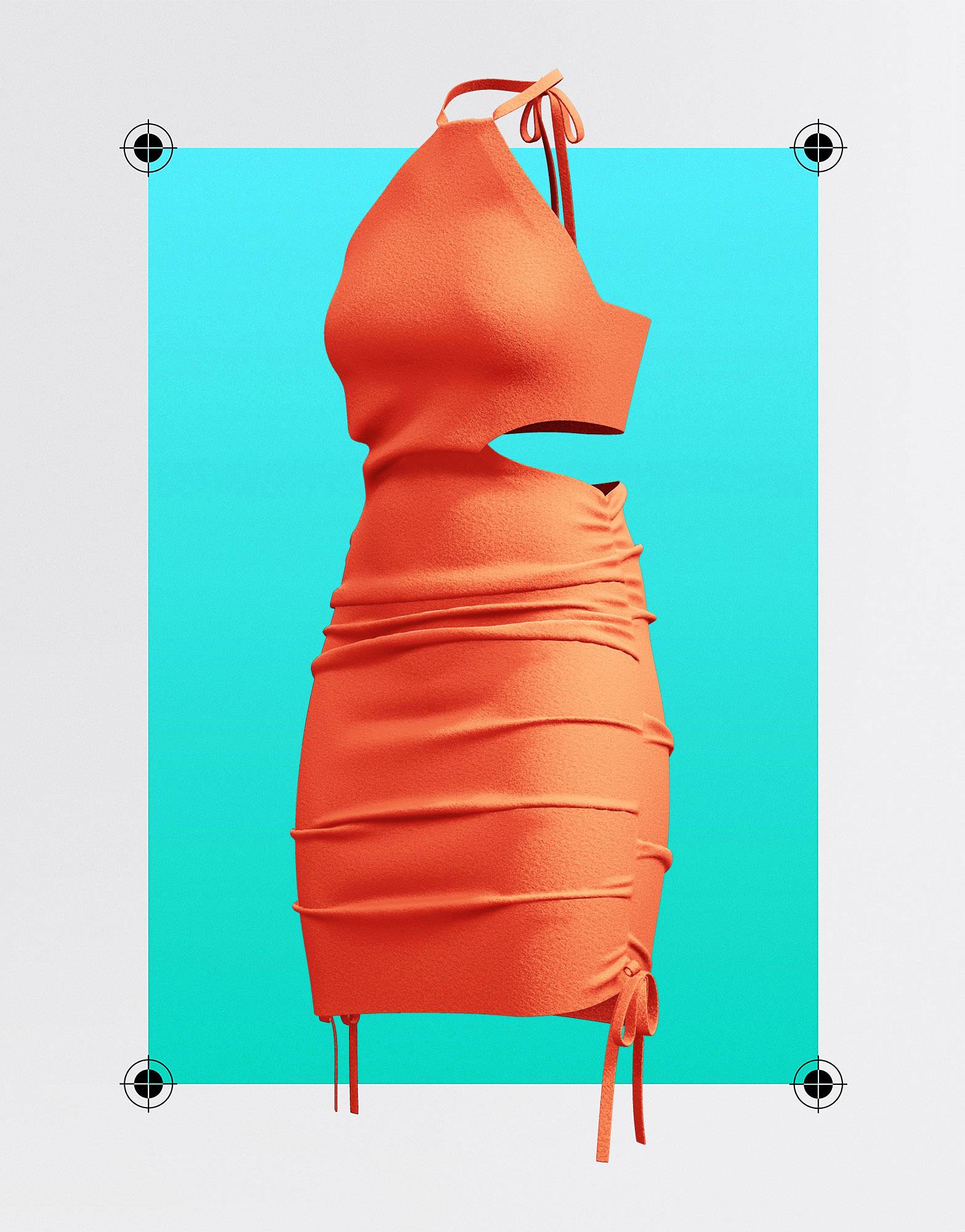 Оранжевое пляжное платье мини-миди с рюшами и рюшами ASOS DESIGN Circular Design цена и фото