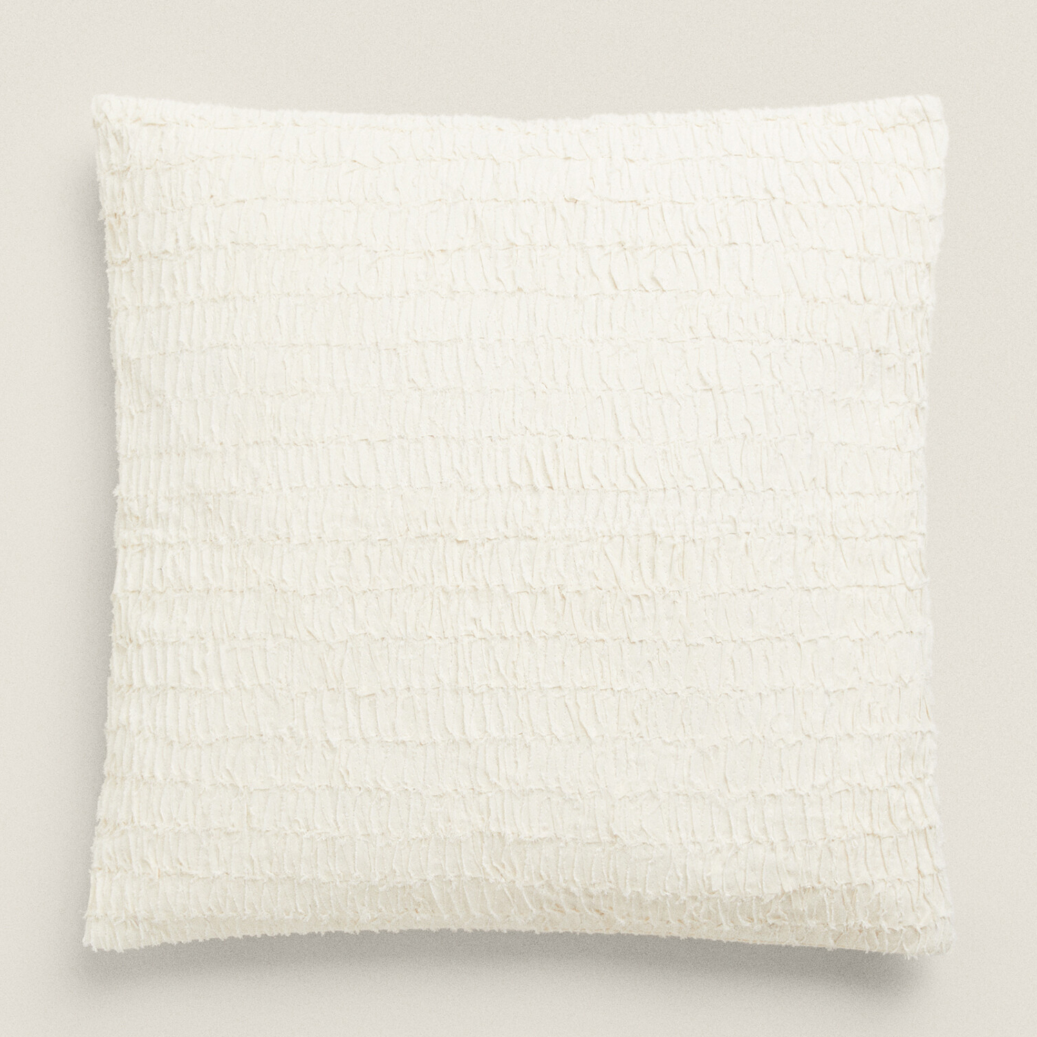 Чехол для подушки Zara Home Textured Cotton, кремово-белый
